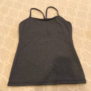 Lululemon power Y tank, gray, size 6
